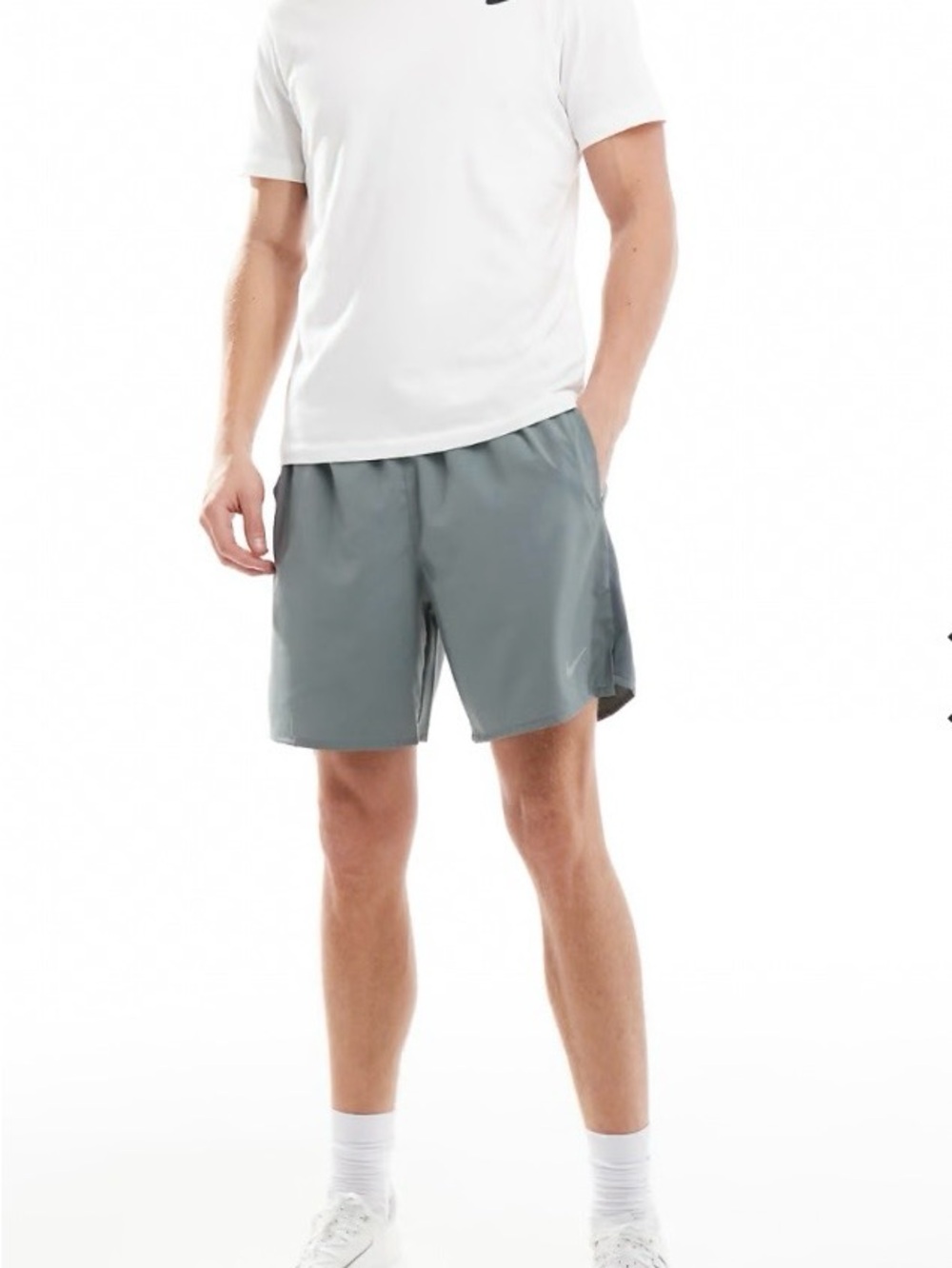 Nike Men’s Powder Blue Athletic Shorts with Black Drawcord